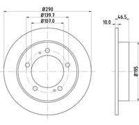 HELLA 8DD 355 103-611 Brake disc