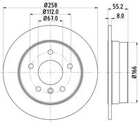 HELLA 8DD 355 106-951 Brake disc