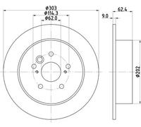 HELLA 8DD 355 118-721 Brake disc