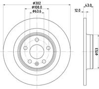 HELLA 8DD 355 126-991 Brake disc