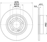 HELLA 8DD 355 133-061 Brake disc