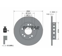 TEXTAR 92027403 Brake disc