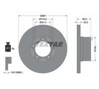2x Brake disc solid 92031500 TEXTAR for VW K 70 LT28-50 Bus LT28-50 Van