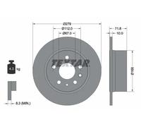 2x Brake disc solid 92032600 TEXTAR for MERCEDES-BENZ /8 /8 Coupe 123 Saloon SL