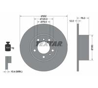 2x Brake disc solid 92042103 TEXTAR for BMW 5 5 Touring