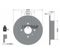 2x Brake disc solid 92056400 TEXTAR for NISSAN PRIMERA PRIMERA Hatchback