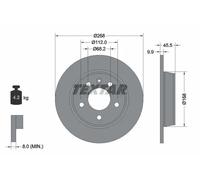 2x Brake disc solid 92074303 TEXTAR for VW FORD SEAT