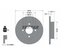 TEXTAR 92075303 Brake disc