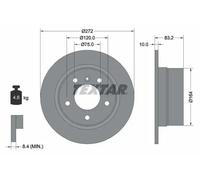 2x Brake disc solid 92076703 TEXTAR for BMW Z3 Roadster Z3 Coupe