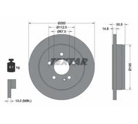 2x Brake disc solid 92090003 TEXTAR for MERCEDES-BENZ M-CLASS