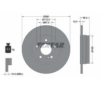 2x Brake disc solid 92091103 TEXTAR for MERCEDES-BENZ E-CLASS T-Model