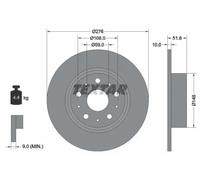 2x Brake disc solid 92095300 TEXTAR for ALFA ROMEO 166