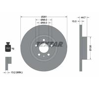 2x Brake disc solid 92096400 TEXTAR for ALFA ROMEO 156 156 Sportwagon 147