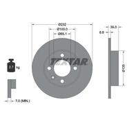 TEXTAR 92098203 Brake disc