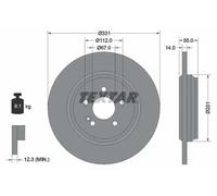 TEXTAR 92103303 Brake disc