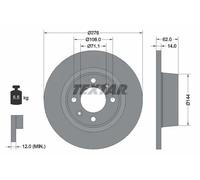 2x Brake disc solid 92107900 TEXTAR for CITROËN C5 I C5 I Estate C5 II
