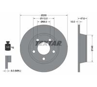 2x Brake disc solid 92117303 TEXTAR for AUDI A6 C5 A6 C5 Avant ALLROAD C5