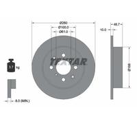 TEXTAR 92125300 Brake disc