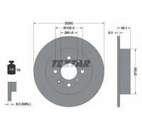 TEXTAR 92125403 Brake disc