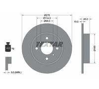 2x Brake disc solid 92128700 TEXTAR for NISSAN PRIMERA PRIMERA Hatchback