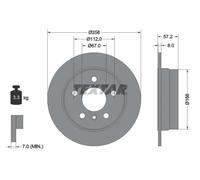 TEXTAR 92132103 Brake disc
