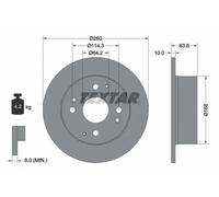2x Brake disc solid 92138600 TEXTAR for HONDA ACCORD VI ACCORD Mk VII Coupe