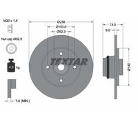 TEXTAR 92154003 Brake disc