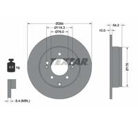 2x Brake disc solid 92166600 TEXTAR for HYUNDAI KIA