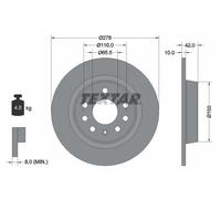 2x Brake disc solid 92167603 TEXTAR for OPEL ZAFIRA B Box Body/MPV ASTRA H