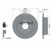 TEXTAR 92169403 Brake disc