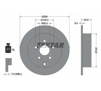 2x Brake disc solid 92170403 TEXTAR for TOYOTA CELICA Coupe PRIUS Liftback
