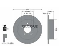 TEXTAR 92194003 Brake disc