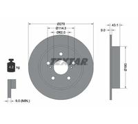 2x Brake disc solid 92222300 TEXTAR for SUZUKI FIAT