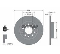 2x Brake disc solid 92230203 TEXTAR for ALFA ROMEO GIULIETTA