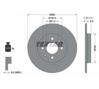 Textar Genuine OE Brake Discs Pair Coated Solid Rear 302 mm For Honda 92234203