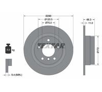 2x Brake disc solid 92261003 TEXTAR for BMW 1 Sports Hatch 2 Coupe 2 Convertible