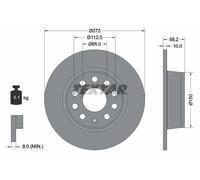 Textar Brake Discs 92300003 Rear Coated Solid Pair Fits Audi Seat Skoda VW