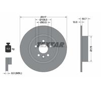 Genuine OE Rear Brake Discs Pair Coated Solid 92300403 Textar 317 mm
