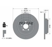 2x Brake disc solid 92306905 TEXTAR for MERCEDES-BENZ GLE GLE Coupe