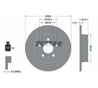 2x Brake disc solid 92326403 TEXTAR for FORD TRANSIT CONNECT V408 Box Body/MPV