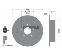 2x Brake disc solid 92326603 TEXTAR for SSANGYONG KORANDO TIVOLI XLV SUV