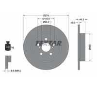 TEXTAR 92333703 Brake disc