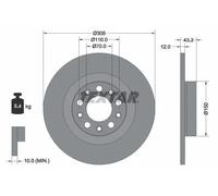 TEXTAR 92351003 Brake disc