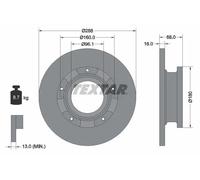 2x Brake disc solid 93260703 TEXTAR for FORD TOURNEO CUSTOM V362 Bus