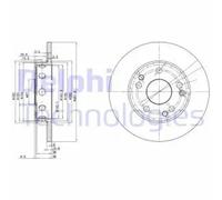 DELPHI BG2288 Brake disc