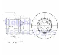 DELPHI BG2430 Brake disc