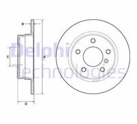 Delphi BG2624 Rear 280mm Plain Brake Disc Pair for BMW 3 Series NEW