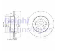 DELPHI BG2698 Brake disc