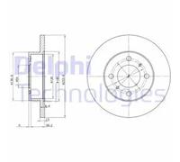 DELPHI BG2809 Brake disc