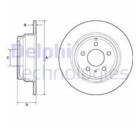 2x Brake disc solid BG2842 DELPHI for VOLVO 850 850 Estate S70 V70 C70 I Coupe